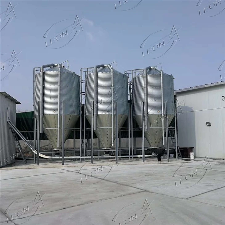 Silo depo manje poul pou fèm bèt volay